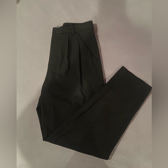 Mango Pants - MANGO Black Pleated Tapered Trouser 8